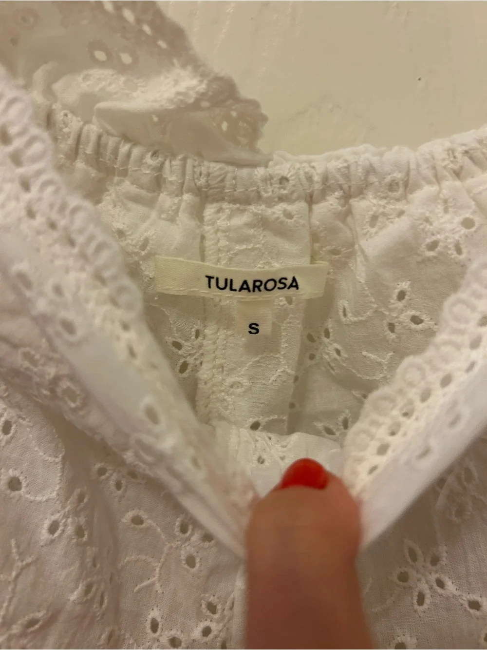 Tularosa White Eyelet Ruffle Shorts - Picture 3 of 3